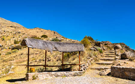 Hiking trail at the Colca Canyon in Peruの写真素材