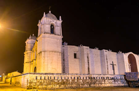 San Pedro de Alcantara Church in Cabanaconde, Peruの写真素材