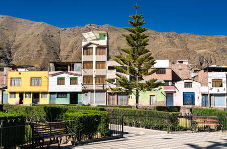 Houses in Cabanaconde at the Colca Canyon in Peruの写真素材