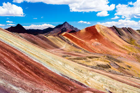 Vinicunca Rainbow Mountain in Peruの写真素材