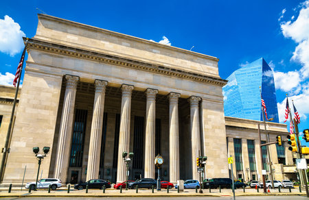 30th Street Station in Philadelphia, Pennsylvania, United Statesの写真素材