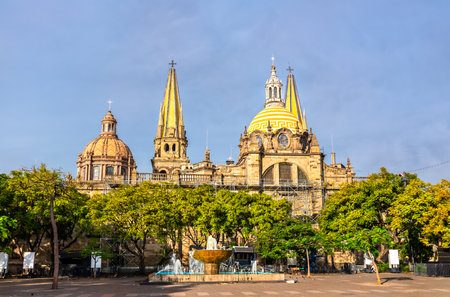 Cathedral of the Assumption of Our Lady in Guadalajara, Mexicoの写真素材