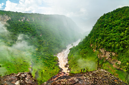 The Potaro river valley under Kaieteur Falls in the Amazon rainforest of Guyana, South America