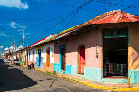 Traditional colonial architecture of Leon in Nicaragua, Central America