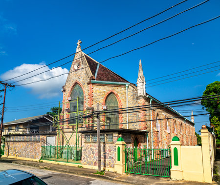 St. Patricks RC Church on Maraval Road in Port of Spain, the capital of Trinidad and Tobago in the Caribbean regionの写真素材
