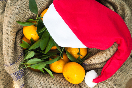 fresh tangerines with leaves.の写真素材
