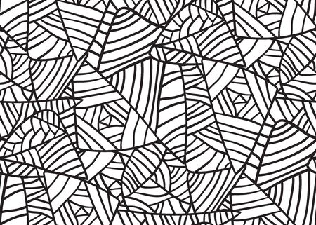 Abstract seamless black and white geometrical pattern.のイラスト素材