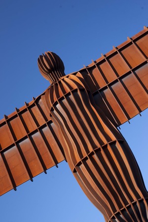 'The Angel of the North' sculpture by Antony Gormley - Gateshead, near Newcastle, United Kingdom - 5th November 2012のeditorial素材
