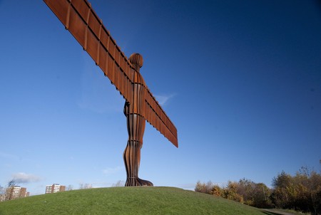 'The Angel of the North' sculpture by Antony Gormley - Gateshead, near Newcastle, United Kingdom - 5th November 2012のeditorial素材