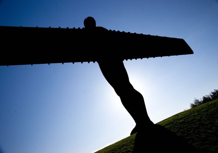 'The Angel of the North' sculpture by Antony Gormley - Gateshead, near Newcastle, United Kingdom - 5th November 2012のeditorial素材