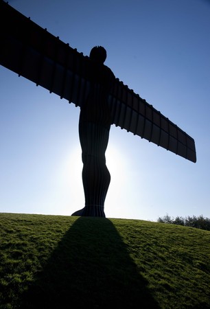 'The Angel of the North' sculpture by Antony Gormley - Gateshead, near Newcastle, United Kingdom - 5th November 2012のeditorial素材