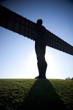 'The Angel of the North' sculpture by Antony Gormley - Gateshead, near Newcastle, United Kingdom - 5th November 2012のeditorial素材