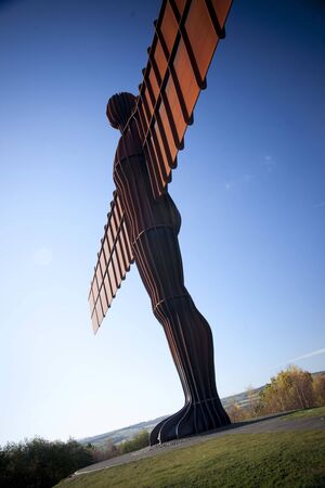 'The Angel of the North' sculpture by Antony Gormley - Gateshead, near Newcastle, United Kingdom - 5th November 2012のeditorial素材