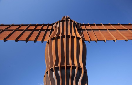 'The Angel of the North' sculpture by Antony Gormley - Gateshead, near Newcastle, United Kingdom - 5th November 2012のeditorial素材