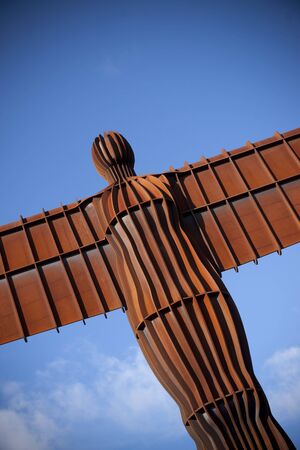 'The Angel of the North' sculpture by Antony Gormley - Gateshead, near Newcastle, United Kingdom - 5th November 2012のeditorial素材