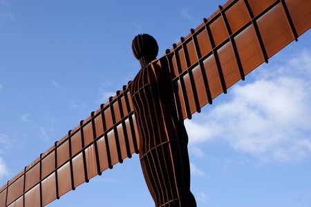 'The Angel of the North' sculpture by Antony Gormley - Gateshead, near Newcastle, United Kingdom - 5th November 2012のeditorial素材