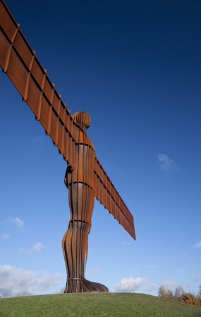'The Angel of the North' sculpture by Antony Gormley - Gateshead, near Newcastle, United Kingdom - 5th November 2012のeditorial素材
