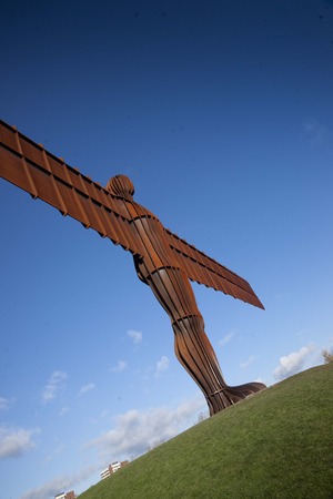'The Angel of the North' sculpture by Antony Gormley - Gateshead, near Newcastle, United Kingdom - 5th November 2012のeditorial素材