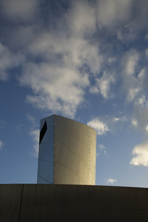 A view of the Imperial War Museum North in Salford, Manchester, UK designed by Daniel Libeskind - Taken 29th October 2013のeditorial素材