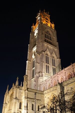 St. Botolph's Church at Night, Boston, Lincolnshire, United Kingdomの写真素材