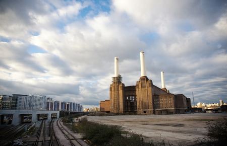 View of Battersea Power Station before major redevelopment, Battersea, London, UK - March 2013のeditorial素材