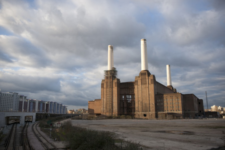 View of Battersea Power Station before major redevelopment, Battersea, London, UK - March 2013のeditorial素材