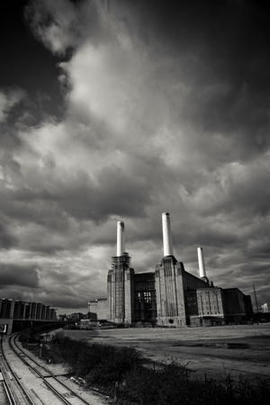 View of Battersea Power Station before major redevelopment, Battersea, London, UK - March 2013のeditorial素材