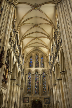 View of the South Transcept of Beverely Minster from the choir, Beverley, East Riding of Yorkshire, UK - March 2014のeditorial素材