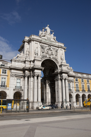 Rua Augusta Arch, Lisbon, Portugal, Europe - November 2010のeditorial素材