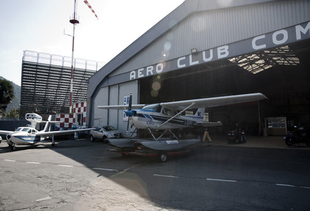 Cessna Seaplane I-SIPI, Lake Como Aero Club, Italy - August 2011のeditorial素材
