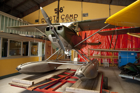 Bird Dog Cessna L-19 I-EIAQ Seaplane, Lake Como Aero Club, Italy - August 2011のeditorial素材