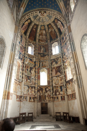 Â Interior of the Basilica of Sant'Abbondio, Como, Lombardy, Italy, Europe - September 2011のeditorial素材