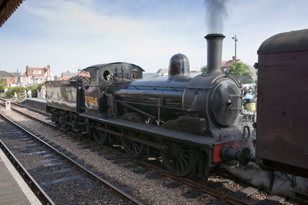 LNER J15 class 0-6-0 steam locomotive No.7564 at the North Norfolk Railway, Sheringham Station, North Norfolk, UK - 19th August 2012のeditorial素材