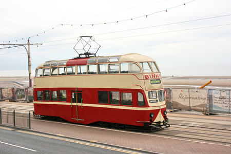 Blackpool number 703Â in Sunderland number 101Â - 1934 Balloon Car type Blackpool tramwayÂ tram - Blackpool, Lancashire, UK - 7th June 2010のeditorial素材