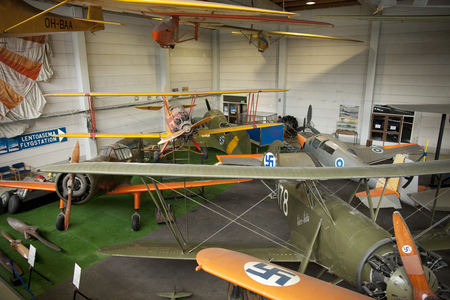 A view of the Finnish Aviation Museum near Helsinki, 16th June 2013 - Helsinki Airport, Helsinki, Finlandのeditorial素材