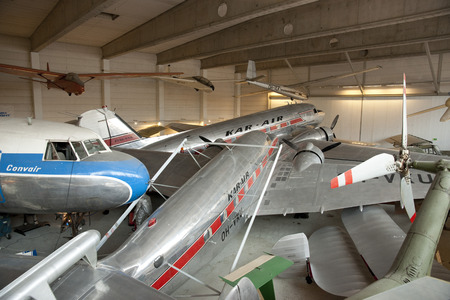 A view of the Finnish Aviation Museum near Helsinki, 16th June 2013 - Helsinki Airport, Helsinki, Finlandのeditorial素材