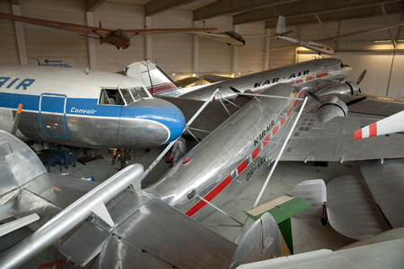 A view of the Finnish Aviation Museum near Helsinki, 16th June 2013 - Helsinki Airport, Helsinki, Finlandのeditorial素材
