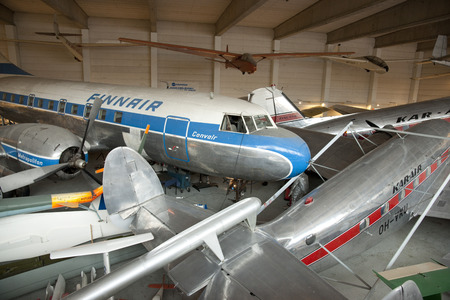 A view of the Convair 440 at the Finnish Aviation Museum near Helsinki, 16th June 2013 - Helsinki Airport, Helsinki, Finlandのeditorial素材