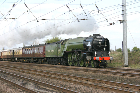 A1 Steam Locomotive Tornado on a Yorkshire Pullman charer - Copmanthorpe, Yorkshire, United Kingdom - 18th April 2009のeditorial素材