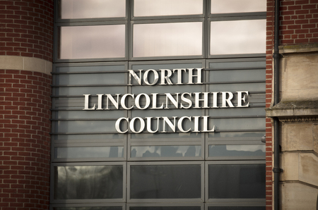 North Lincolnshire Council Building Entrance in Church Square - Scunthorpe, Lincolnshire, United Kingdom - 23rd January 2018のeditorial素材