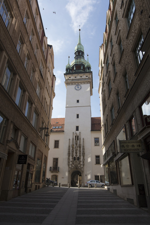 The Old Town Hall in Brno building, Czech Republic, Europe - February 22nd 2018のeditorial素材
