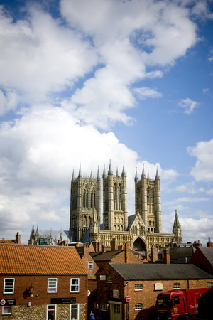 A view of Lincoln Cathedral, Lincoln, Lincolnshire, United Kingdom - August 2009のeditorial素材