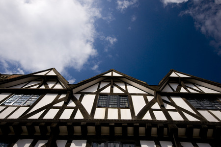 A view of the Tudor Tourism Office, Castle Hill, Lincoln, Lincolnshire, UK -August 2009のeditorial素材