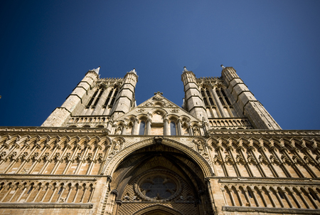 A view of Lincoln Cathedral, Lincoln, Lincolnshire, United Kingdom - August 2009のeditorial素材