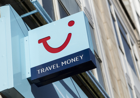 TUI Travel Agents and money exchange, City Centre, Nottingham, Nottinghamshire, UK - 3rd April 2018のeditorial素材