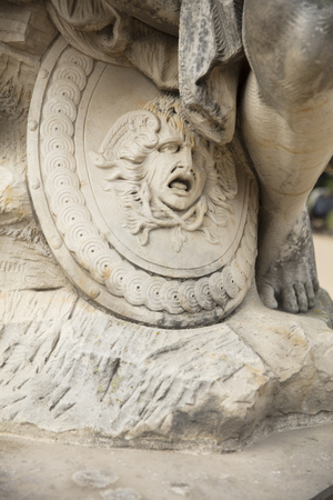 Sanssouci Park, Potsdam, Berlin, Germany: 20th August 2018: Sanssouci New Palace Sculptureのeditorial素材