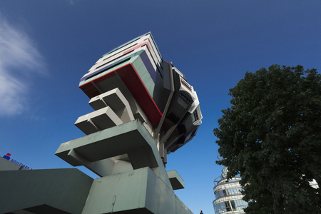 Berlin, Germany: 20th August 2018: Bierpinsel building in the Steglitz areaのeditorial素材