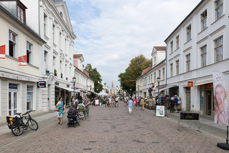 Potsdam, Berlin, Germany: August 2018; View down Brandenburger Strのeditorial素材
