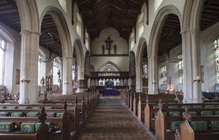 Blakeney, Norfolk, UK - December 2016, Nave of Saint Nicholas Churchのeditorial素材