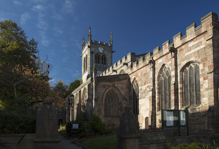 Derby, Derbyshire, UK: October 2018: St Peters Churchのeditorial素材